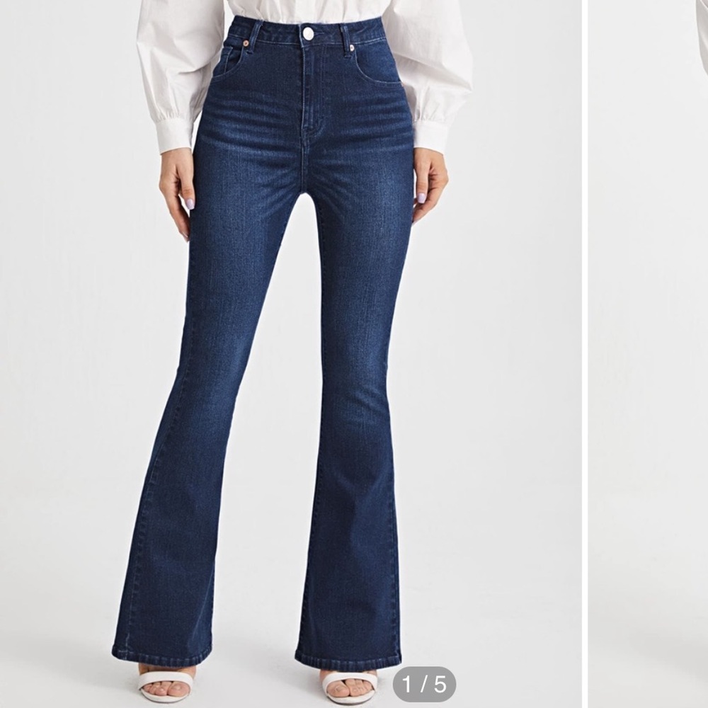 High Waist Flare Leg Jeans
